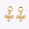 Brass Micro Pave Cubic Zirconia Tiny Cross Charms, Golden, 11x9.5x2mm, Hole: 3mm