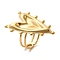Ion Plating(IP) 304 Stainless Steel Finger Rings, Heart, Real 18K Gold Plated, Inner Diameter: Adjustable