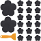 20Pcs PEVA Bathtub Non-Slip Stickers, Safety Shower Treads Adhesive Decals, with 1Pc Plastic Scraper, Mixed Color, Flower: 89x88x0.8mm
