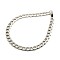 Tarnish Resistant 304 Stainless Steel Curb Chain/Twisted Chain Bracelets, with Lobster Claw Clasps, Stainless Steel Color, 8-1/8 inch(205mm), 65mm