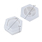 Hexagon Candle Jar Molds, Food Grade Silicone Concrete Molds for Candle Holder with Lids, Candles Resin Mould, Epoxy Resin Casting Molds, White, 4.3x4.3x2.1cm & 4.3x4.3x2cm