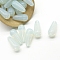 Glass Beads, Teardrop, Honeydew, 19~20x8mm, Hole: 1.6~2mm