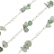 Handmade Natural Green Aventurine & ABS Imitation Beaded Chains, with 316 Surgical Stainless Steel Chains, Ion Plating(IP), Unwelded, with Spool, Real 18K Gold Plated, Link: 13~18x8~12x5~7mm and 11x4mm