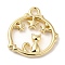 Alloy Pendants, Cat Shape, Golden, 18x17x2.5mm, Hole: 1.8mm