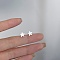 Alloy Earrings for Women, with 925 Sterling Silver Pin, Star, 14.5mm