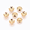 PVD Vacuum Plating 304 Stainless Steel Bead Caps, Multi-Petal, Flower, Golden, 6x1.5mm, Hole: 0.8mm