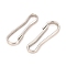Non-Tarnish 201 Stainless Steel Keychain Clasp Findings, Stainless Steel Color, 20x7x2mm