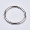 Iron Linking Rings, Platinum, 35.5x2.8mm