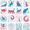 PET Hollow out Drawing Painting Stencils Sets, for DIY Scrapbook, Photo Album, Cat Pattern, 20x20cm, 16 style/set
