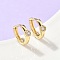 Flat Round Brass Micro Pave Clear Cubic Zirconia Hoop Earrings, Rack Plating, Long-Lasting Plated, Cadmium Free & Lead Free, Real 18K Gold Plated, 13x3.5mm