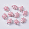 Handmade Porcelain Beads, Bright Glazed Porcelain Style, Tortoise, Pearl Pink, 19x15x8.5mm, Hole: 2mm