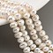 Natural Cultured Freshwater Pearl Beads Strands, Grade 3A+, Rondelle, PapayaWhip, 5~5.5mm, Hole: 0.7mm, about 43pcs/strand, 7.09~ 7.28 inch(18~18.5cm)