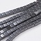 Non-Magnetic Synthetic Hematite Beads Strands, Square, Black, Size: about 3mm wide, 3mm long, hole: 1mm, about 122pcs/strand