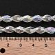 Прозрачные стеклянные бусины гальваническим пряди EGLA-A037-T6x8mm-B01-4