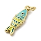 Латунь эмаль подвески&nbsp;KK-A266-39G-04-2