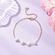 Браслеты из натурального культивированного пресноводного жемчуга BJEW-JB12505-1
