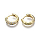 Серьги-кольца из латуни с микро-паве из фианита EJEW-R144-004E-NF-3