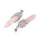 Природного розового кварца подвески G-M450-01P-09-2