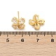 Серьги-гвоздики из латуни с микро-паве и прозрачным фианитом EJEW-U064-03G-7
