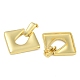 Серьги-гвоздики в форме ромба из латуни EJEW-K293-01G-2