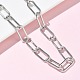 304 нержавеющая сталь цепочки-скрепки ожерелья NJEW-Z102-02P-2