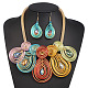 Ожерелья и серьги-подвески из стеклянных бусин WGF0899-01-1