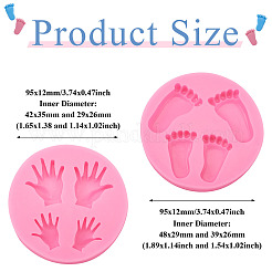 2 шт. 2 вида силиконовых форм для рук и ног своими руками&nbsp;DIY-TA0010-08