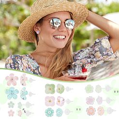 12 пара сережек-гвоздиков из смолы 12 стилей&nbsp;EJEW-PH0001-31