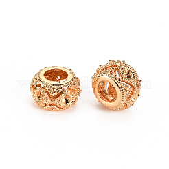 Латунь микропейв прозрачный кубический цирконий европейские бусины настройки со стразами KK-S360-054-NF