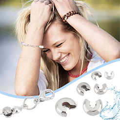 180 шт. 3 крышки для обжимных бусин из нержавеющей стали 304 STAS-UN0051-55