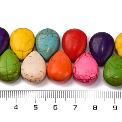 Синтетических нитей бирюзовые бусы G-C147-17