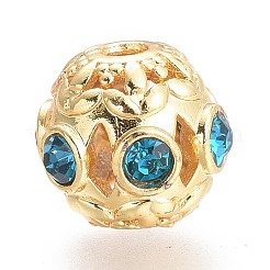 Латунные микро проложить кубического циркония бусы KK-P187-22-G