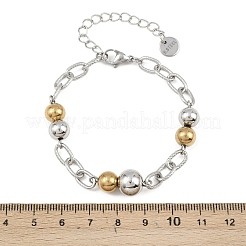 Браслеты из бусин из нержавеющей стали 304&nbsp;LS-BJEW-K291-03GP