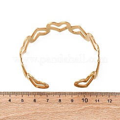 Браслеты-манжеты из нержавеющей стали 304 для женщин&nbsp;BJEW-Z130-01G