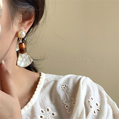 Серьги-гвоздики из сплава и акрила&nbsp;FS-WG2F34D-01