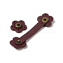 Цветок воловья кожа пришить застежки для кошелька&nbsp;FIND-D027-08A