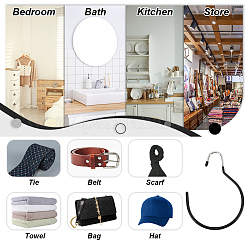 Вешалка для полотенец из нержавеющей стали и пластика&nbsp;AJEW-WH0534-58A