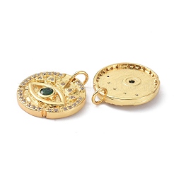 Латунные прозрачные и зеленые подвески из кубического циркония ZIRC-C024-30G