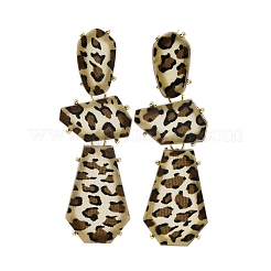 Серьги-гвоздики из акрила и сплава&nbsp;EJEW-M075-01G-04