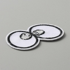 Тканевые нашивки с вышивкой в мультяшном стиле с двойным глазом PATC-WH0001-116A