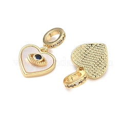 Подвески-шармы из латуни с микропаве&nbsp;KK-P345-35G