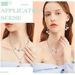 110 шт. 5-цветные градиентные прозрачные стеклянные бусины&nbsp;GLAA-GA0002-22