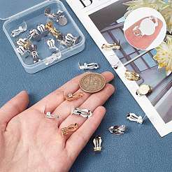 30 шт. 3-х цветные клипсы из нержавеющей стали 304 на подушечки для сережек STAS-SC0004-27