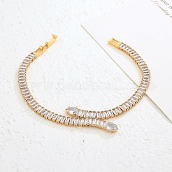 Браслеты-цепочки из латуни с паве из кубических цирконий&nbsp;UA5889-4