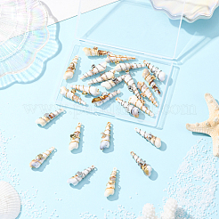 24 шт. 2-х цветные подвески из меди&nbsp;FIND-SC0020-01