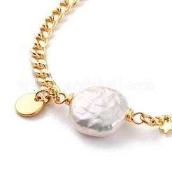 Браслеты с жемчужными звеньями кеши с натуральным жемчугом в стиле барокко BJEW-JB05803-02