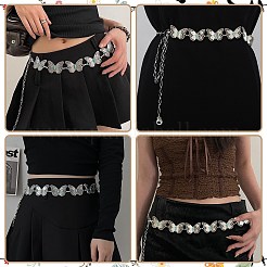 Цепочка на пояс из звеньев бабочки со смолой&nbsp;AJEW-CJC0006-02AS