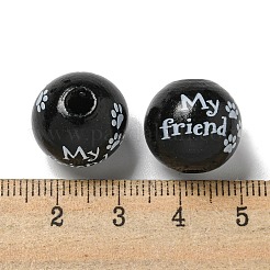 Набивные деревянные европейские бусины&nbsp;WOOD-G022-20F