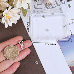 1 шт. 925 застежки-карабины из стерлингового серебра с родиевым покрытием&nbsp;DIY-BBC0001-92A