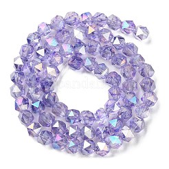 Прозрачные стеклянные бусины гальваническим пряди EGLA-F160-01B